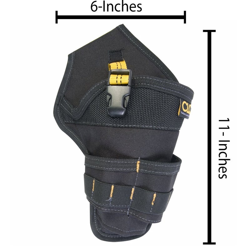 Custom Leathercraft CLC Custom Leathercraft 5023 Deluxe Cordless Poly Drill Holster, Black - Image 2